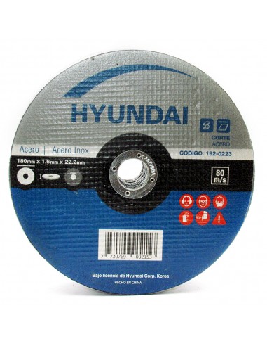 Disco C/metal Hyundai 115 X 1.0 X 22.2 Acero Inox.