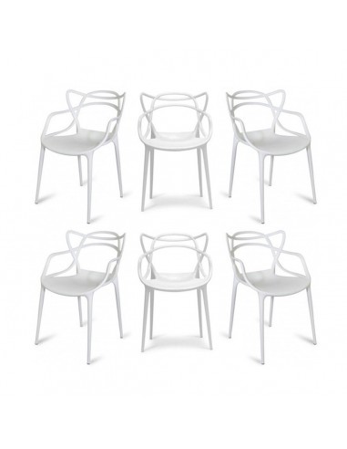 Silla Eames Apilable Blanca Plastica Jzc127 ( X 6 Unid)