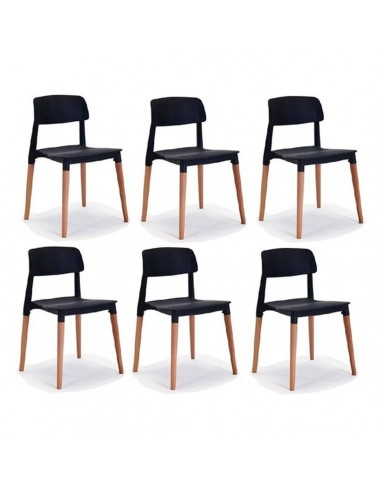 Silla Eames Milan Negra Jzc-133 ( X 6 Unid)