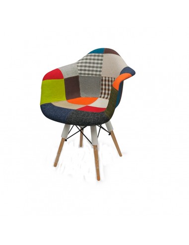 Silla Eames Patchwork Con Posabrazos