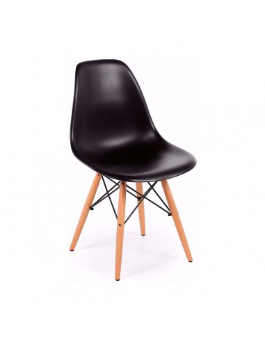 Silla Eames Patas De Madera Negra