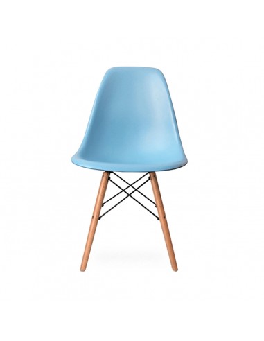 Silla Eames Patas De Madera Celeste