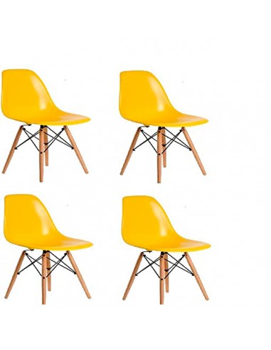 Silla Eames Para Niños  Amarillo  X 4